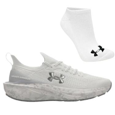 Imagem de Kit Tênis Under Armour Ua Charged Quicker 2 Masculino e Meia, 38, Bran