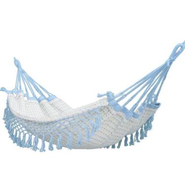 Imagem de Rede De Bebê Para Berço Azul Bebê Em Algodão Redinha Baby - Brianorede