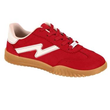 Imagem de Tenis Moleca Casual Camurca 5817.102.15197 Vermelho/branco Off 037