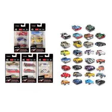 Imagem de Kit 3 carrinhos de ferro  colecionável toyking - modelos sortidos - TO