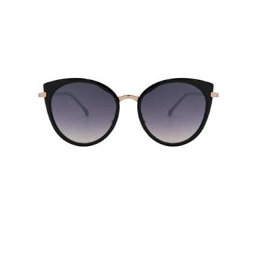 Imagem de Óculos de Sol Modelo London Gatinho Armação Premium Vintage Clássico Retrô Blogueira Praia UV400 Feminino - Cacife Brand (Preto)
