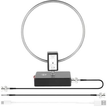 Imagem de Antena GA800 Active Loop 10KHz-159MHz, antena portátil HF de ondas curtas com cabo BNC (sem sintonia), adequada para recepção de banda de ar de rádio amador interno e externo SW MW SSB