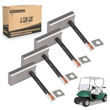 Imagem de 10L0L Conjunto de escovas de motor de gerador de carrinho de golfe serve para EZGO Gas 80+ CC Gas 84+ YMH Gas, conjunto de 4, substitui 1013023, J10-81111-10, CP16888-G1, 1018693-01, 16888-G1