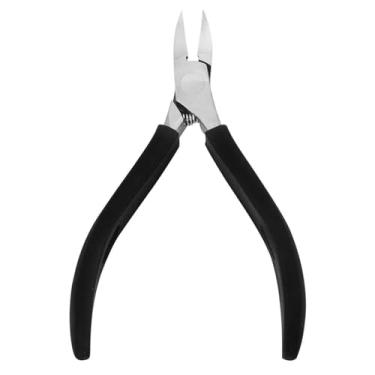 Imagem de Tesoura de manicure e pedicure, cortador de cutículas, removedor de cutículas, cortador de aço inoxidável, ferramentas pretas