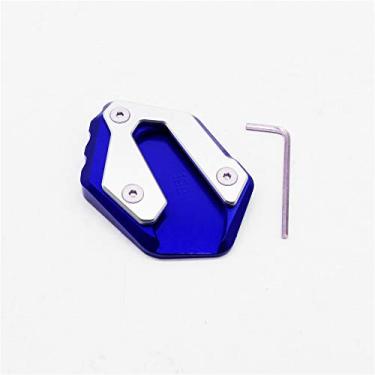 Imagem de Placa de extensão com suporte lateral para pé de motocicleta compatível com MT-07 MT07 2014-2019 TRACER 900/GT 2016-2019 XSR700 2016-2019 (azul)