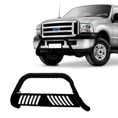 Imagem de Parachoque Quebra Mato F250 2001 2002 2003 Preto com chapa - Solar