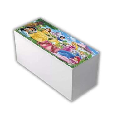 Imagem de Bau Infantil para brinquedos e objetos MDF Princesas - Home A.S, Princ