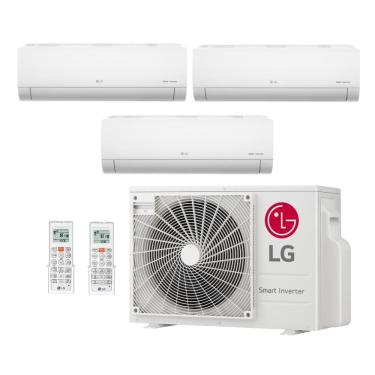 Imagem de Ar Condicionado Multi Split Inverter Hi Wall LG 21000 BTUs (2x9000+12000) Quente/Frio Z3UW21GFB1.AWGZBR1 - 220V