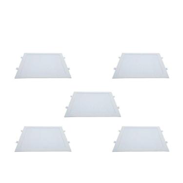 Imagem de Kit 5 Painéis Plafon Led de Embutir Modaza Quadrado 24W, Branco 6500K