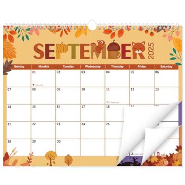 Imagem de GuassLee Calendário de parede 2025-2026, calendário de parede vertical 2026, setembro de 2025 a março de 2027, 35,5 x 28 cm, calendário temático de férias de 19 meses, planejamento e organização para