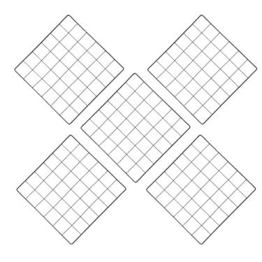 Imagem de Kit 5 Telas Para Balcões Estantes Aramados E Cercados 30x30cm