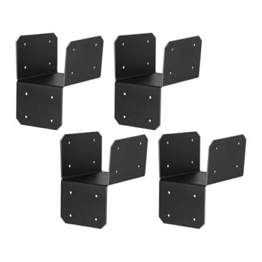 Imagem de WeiLaiKeQi 4x Conector de ancoragem de Suporte de fixação de telhado Placa de suporte de reparo de base de poste para pérgola Casa de madeira, 8.9 Cm