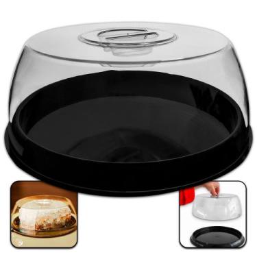 Imagem de Boleira Grande Porta Bolo e Torta Forma Suporte para Bolo com Tampa Tr