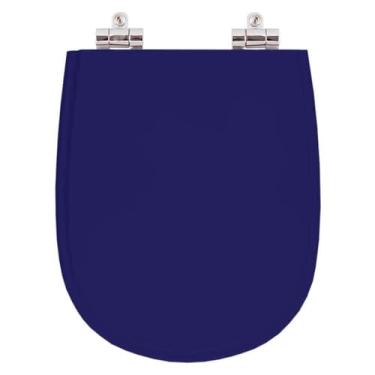 Imagem de Assento Sanitario Poliester com Amortecedor Paris Azul Cobalto para Vaso Ideal Standard