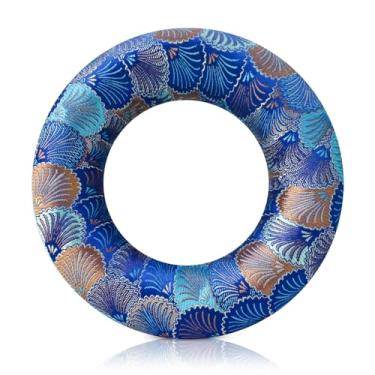 Imagem de UPCEED Almofada de canto para tigelas de canto tibetanas, almofada redonda de brocado de seda feita à mão para cura de som e acessórios de tigelas de som de cristal (azul escuro, 16,7 cm)