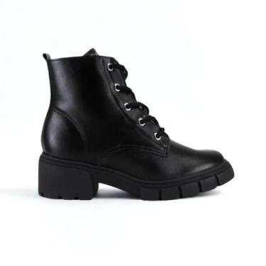 Imagem de Coturno Feminino Ramarim Cano Curto Tratorado com Amarração 12101, 35,