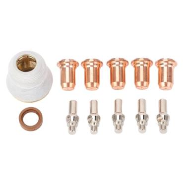 Imagem de Consumíveis de tocha de plasma, conjunto de 12 peças de acessórios de cortador de plasma 60028 anel espiral 52582 eletrodo padrão para IPT 60