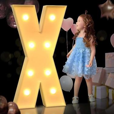 Imagem de Decoração De Casamento 4ft Marquee Up Letras Grandes Letras De Letreiro Led Sinal De Carta Para Festa Em Casa Bar Festival De Casamento Decorações De Aniversário Decoraçã, X, 120CM