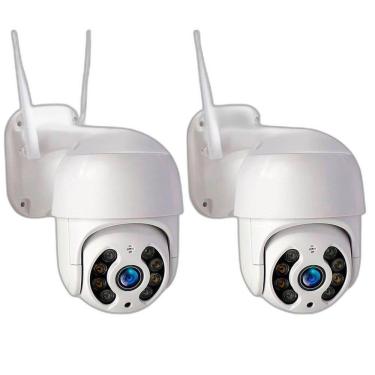 Imagem de Kit 2 Câmeras Segurança Externa Plus+ Wifi Panomarica
