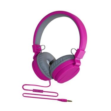 Imagem de Generic Fone de ouvido com fio sobre a orelha casa para mulheres dobrável profissional jogos ajustável bandana rosa confortável leve