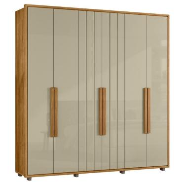 Imagem de Guarda Roupa Casal 230cm Com 6 Portas Barok Opala/cumaru Z10 - Mpozenato