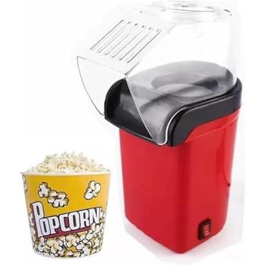 Imagem de Pipoqueira Elétrica Sem Óleo 1200W Vermelha – Saudável, Rápida e Prepara até 100g de Milho em Minutos