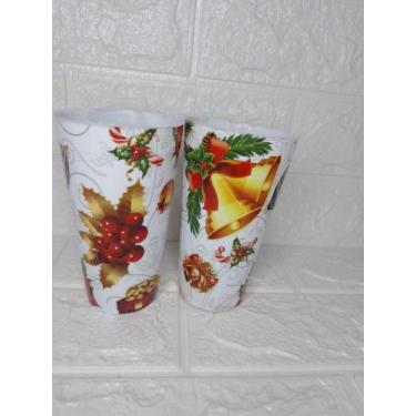 Imagem de Copo plástico tema natalinos - karina zou, Branco