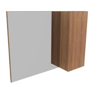 Imagem de Espelheira Para Banheiro 1 Porta 80Cm Multimóveis Vcr10082 Amêndoa Amêndoa