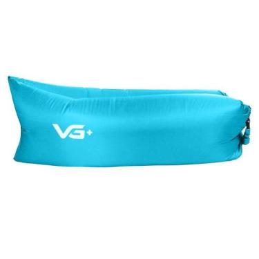 Imagem de Sofá Puff Air Bag Inflável Para Camping Vg+ Azul Claro - VG Plus