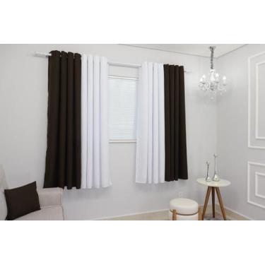 Imagem de Cortina Duo Oxford 600X180 Duas Cores Sala/Quarto Para Varão - Fabrite