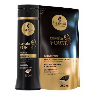 Imagem de Kit Haskell Cavalo Forte Shampoo + Refil Shampoo 300ml/250ml