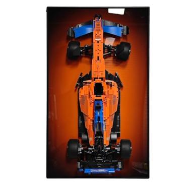 Imagem de Moldura de exibição para Lego 42141 Technic McLaren Formula 1, suporte de parede de blocos de montar para Lego Car - presentes ideais para amantes de Lego, tamanho: 75 x 45 cm (marrom)
