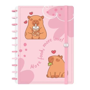 Imagem de Caderno de Disco Inteligente Iscool G Capivibes Love Rosa