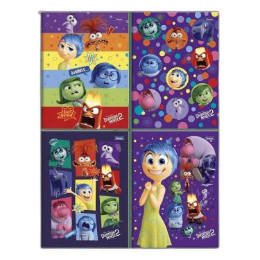 Imagem de Kit 4 Caderno Escolar Brochurão 80Fls Divertidamente Foroni