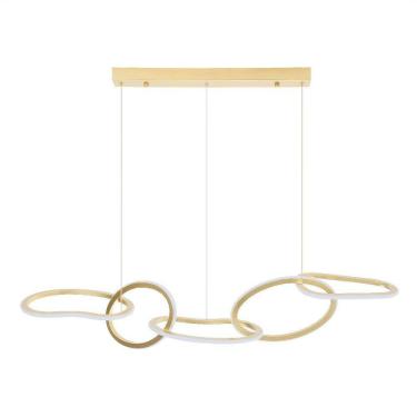 Imagem de Pendente Moderno Led Zena 1,20M 67W 3000K Ouro Nordecor