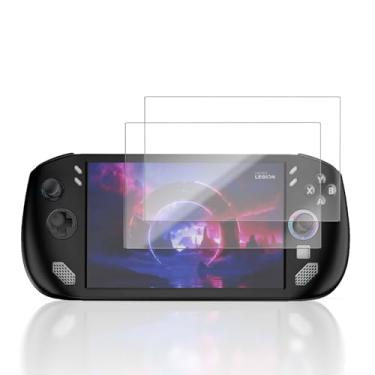 Imagem de YAJOJO Pacote com 2 protetores de tela para console de jogos portátil Lenovo Legion Go S, vidro temperado de dureza 9H para Lenovo Legion Go S, antiarranhões, sem bolhas, clareza HD