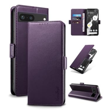 Imagem de YunuBeyii Capa Carteira para Google Pixel 7 - [Bloqueio RFID] Capinha Flip Magnética para Celular de Couro PU de Luxo com Suporte,Case Proteção,Rsistente,Antichoque, Roxo
