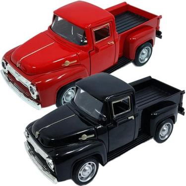 Imagem de Miniaturas Carrinho Camionete Pickup F-100 Kit 2pçs Em Metal - Genéric