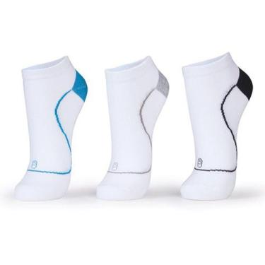Imagem de Meia Puket Sapatilha Tripack, Branco, 40/44