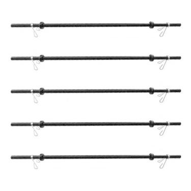 Imagem de Kit C/5 Barra Para Body Pump Musculação Academia C/Presilhas