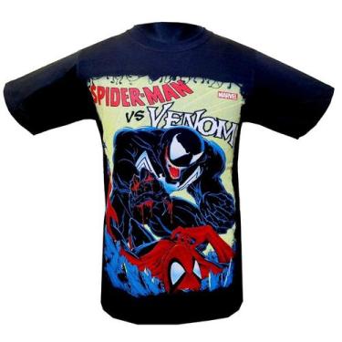 Imagem de Camiseta SpiderMan vs Venom com estampa dupla para homens - Lightbek O