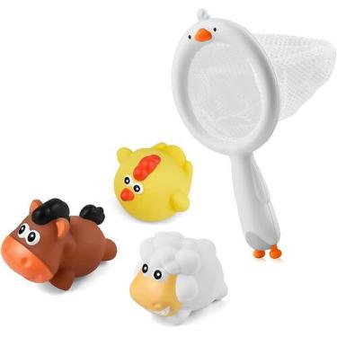 Imagem de Brinquedos de banho de bebê Animais de fazenda flutuante Jogos de pisc