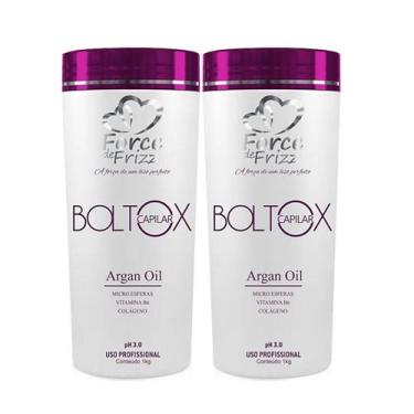Imagem de Kit 2 Máscara Boltox Capilar Argan Oil Force de Frizz 1Kg Para Cabelos