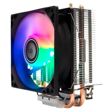 Imagem de Air Cooler Brazil Pc, 2 Heatpipe, Led, 100W, Preto - Cl-Sa90