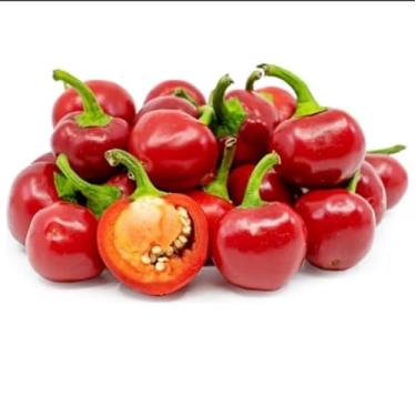 Imagem de Sementes de pimenta bode vermelha 100 unidades, Pimentas em Cacho, Vegetais Naturais, Produto Orgânico para Culinária