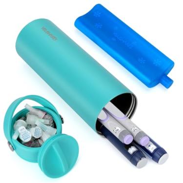 Imagem de YOUSHARES Estojo De Viagem Para Caneta E Refrigerador Insulina 24 Horas, Com Capacidade 1 A 5 Canetas, Bolsa Gelo Aprovada Pela Tsa, Diabetes Portátil, Viagens Longas Uso Diário