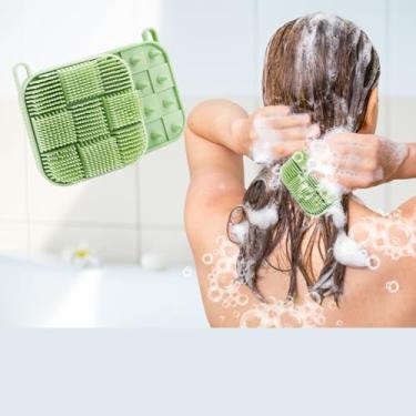 Imagem de Esfregador corporal de silicone, escovas sensoriais 2 em 1 para sala sensorial, terapia ocupacional, bucha de silicone, escova de banho para animais de estimação