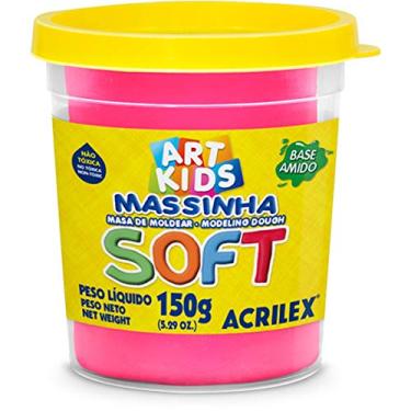 Imagem de Acrilex Soft Massa de Modelar, Rosa (Maravilha), 150 g