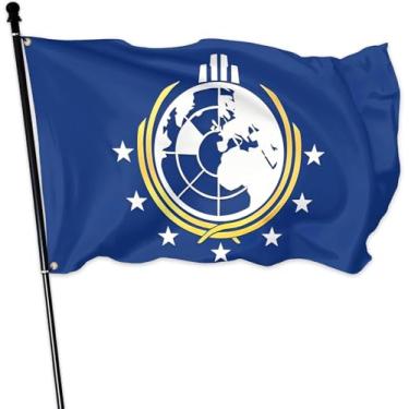 Imagem de Bandeira de globo espião dupla face de 9,5 x 1,5 m – Faixa meme de poliéster à prova d'água com ilhós de latão – Ultimate Helldivers 2 Vibes & Stealth Mode Decor