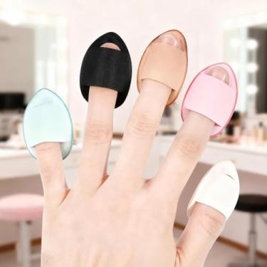 Imagem de Conjunto de 5 peças de esponja de maquiagem para base e corretivo, ferramenta de mistura macia para aplicação diária de cosméticos e viagens